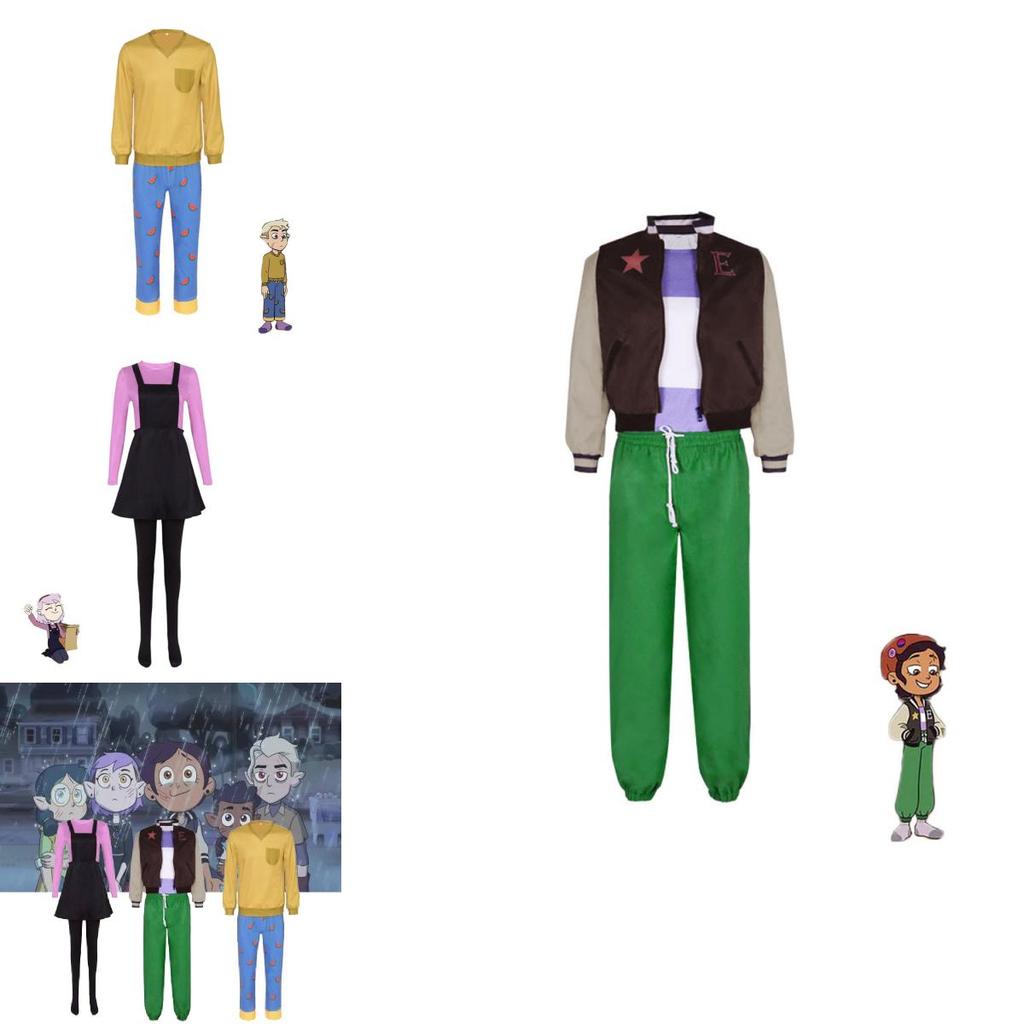 The Owl House Cos Space Cotton Ruth Green Pants Hunter Cosplay Costume