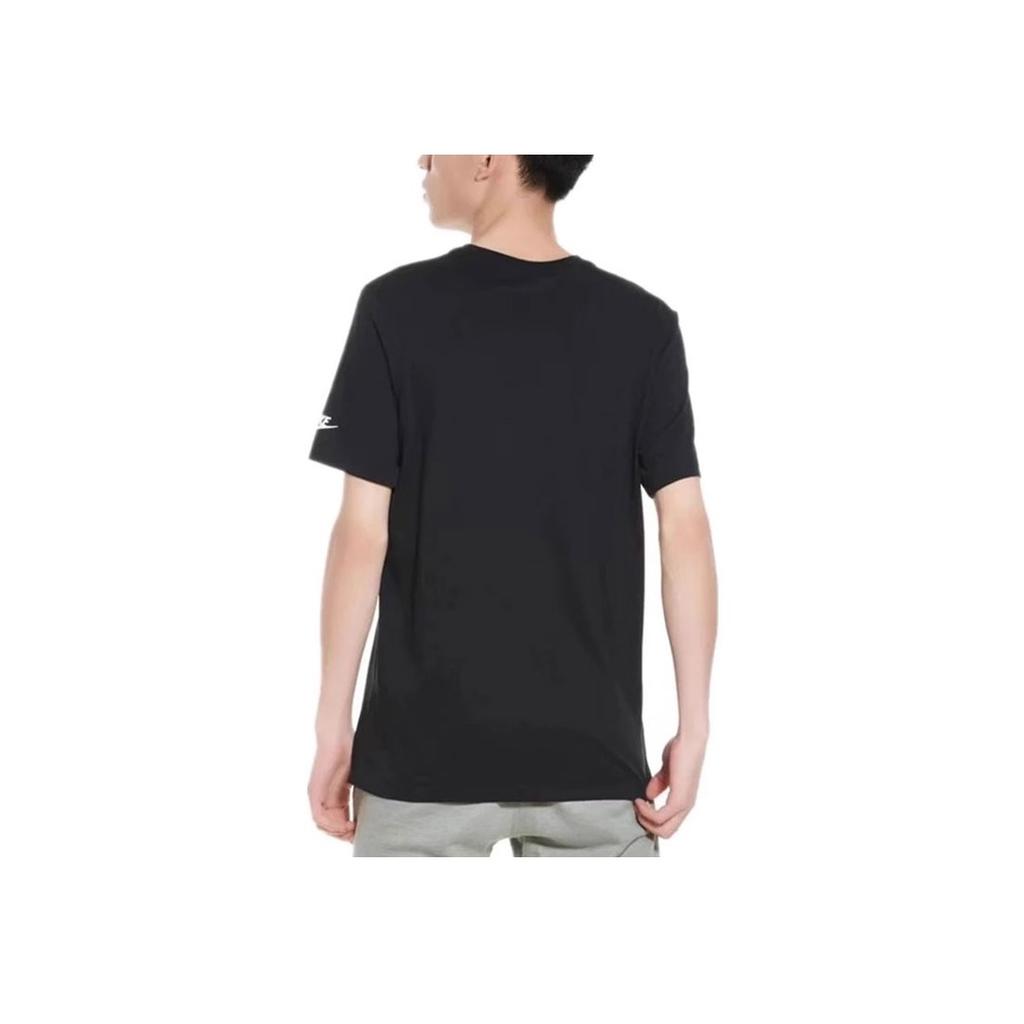 Nike Sportswear Landscape Pattern Printed Casual Breathable Crew Neck Short Sleeve T-Shirt Men Tops Black BV7498-010