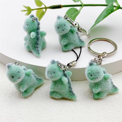 Green Dinosaur 3D Resin Cartoon Phone Lanyard & Keychain Pendant