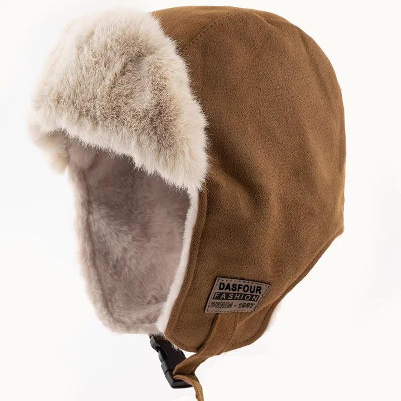 

Шапка Женская Осенне-зимняя Шапка-ушанка Мужская и Женская Меховая Интегрированная Шапка Велосипедная Защита от Холода Замшевая Шапка Average size (56-58cm)