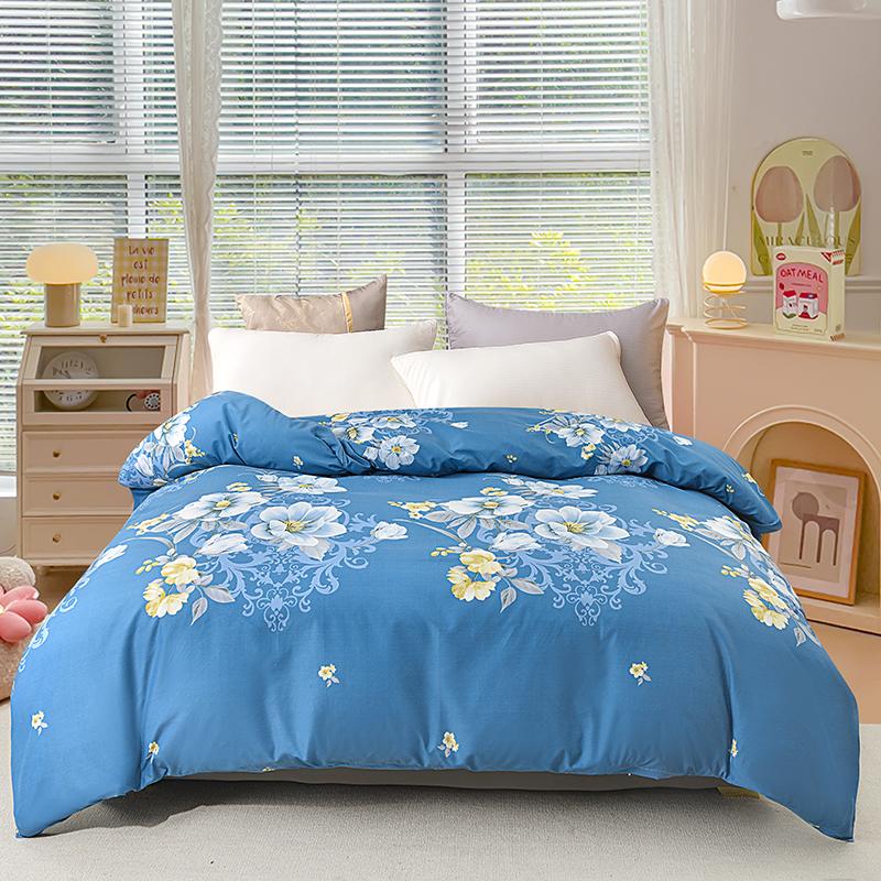 Luxury Floral Patterns Comforter Cover 1Pc Quilt Cover Skin-friendly Breathable Soft Duvet Cover with Zipper Queen Size Bedding