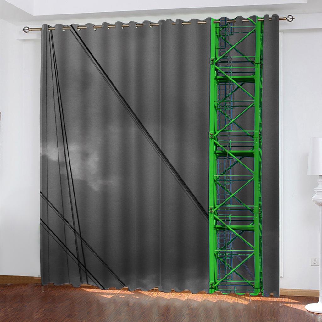 HUANZHUANG Tower of Paris Blackout France Curtains for Windows Living Room Luxury Curtains for Bedroom 2 Panels Decorative