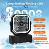 Cordless Camping Fan, 20000mAh Battery Powered Fan Battery Operated Rechargeable Portable Outdoor Tent Fans with Hanging Hook