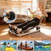 Rowing Machine Home Machine Hydraulic Rower with LCD Monitor Adjustable Resistance up to 110LBS Foldable & Large Cushioned Seat 265LBS Quiet