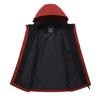 Men's Hooded Windbreaker Jacket In Black and Burgundy Large Size