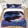 3pcs Celestial Whiskers Bedding Set Down Comforter Cover and Pillowcases, Suitable for Guest Room Home Decoration All Seasons(No Insert) S0819058