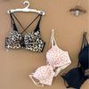 A006 Front-Buckle Cross Back Push-Up Bra for Small Busts, Lifting Effect, Wire-Free Lingerie for Women