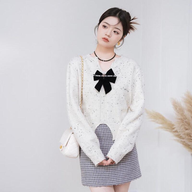 IMAGINEX Women's Sweet V-Neck Long Sleeve Sweater