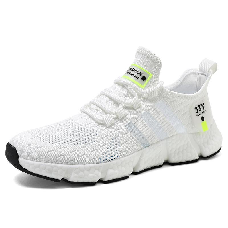 Herrenschuhe Sportschuhe Sommerschuhe Laufschuhe Fliegengewebte Atmungsaktive Laufschuhe Leichtgewichtige Mesh-Herren-Freizeitschuhe Männer