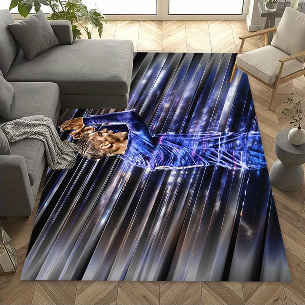 Victory Celebration Moment Floor Rug Office Rug Suitable for Entryway Living Rooms Dormitory Hallway Anti-slip Rug Anime Office Decor
