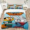 Cat Rabbit Ninjas Print 3Pcs Bedding Set,Duvet Cover with 2 Bedro,Pillowcase Home Birthday Gift