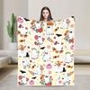 Fall Halloween Ghost Pumpkin  Blankets Flannel Print  Portable Lightweight Thin Throw Blanket for Sofa Car Plush Thin Quilt