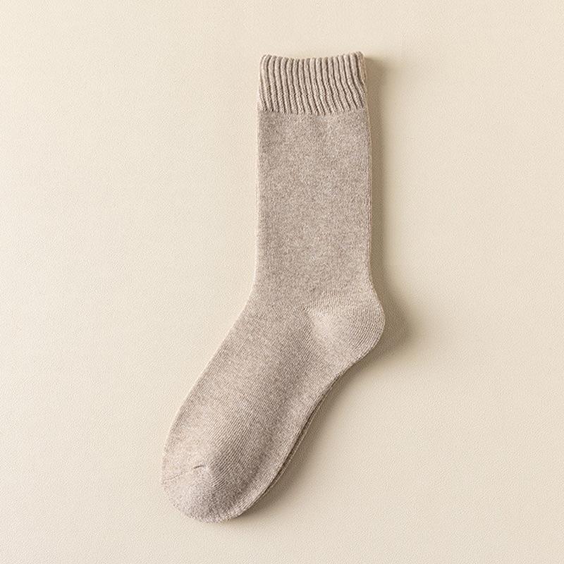 Winter Thicken Warm Men Knee Long Socks Wool Keep Warm Longer Stocking Compression Winter Terry Socks Cotton Cover Calf Sox Gift