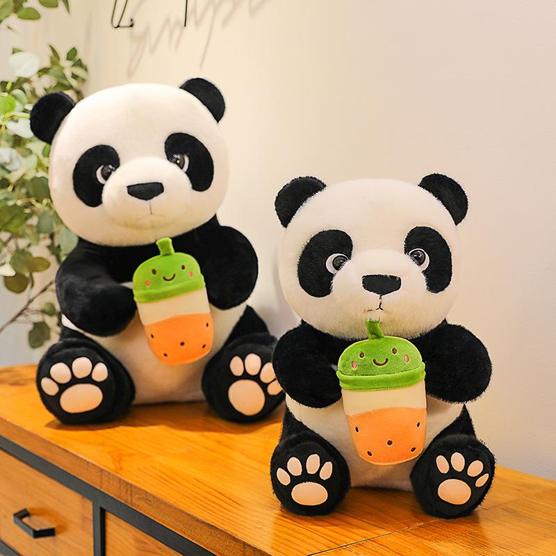 National Treasure Giant Panda Doll Plush Toy Sichuan Tourist Souvenir Doll Milk Tea Red Panda Rag Doll