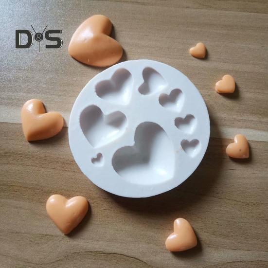 Chocolate Mold Safe No Residue Non-stick Silicone Bear Heart LOVE Pattern Baking Mould for Valentine's Day