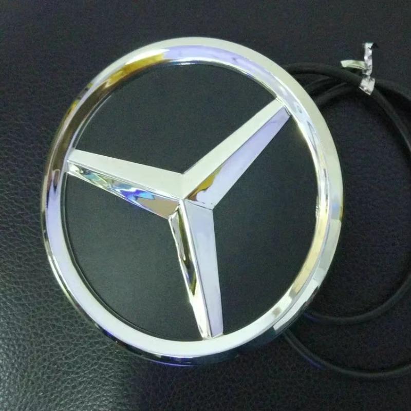 C200 E200 For Mercedes Benz 9.5cm Car Rear Trunk Emblem ABS LED Badge Light Accessories for Mercedes Benz S350 S300L S A B C E C