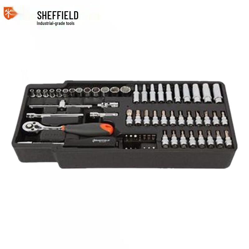 Steel Shield 64-Piece Ratchet Wrench & Socket Set 6.3mm Drive