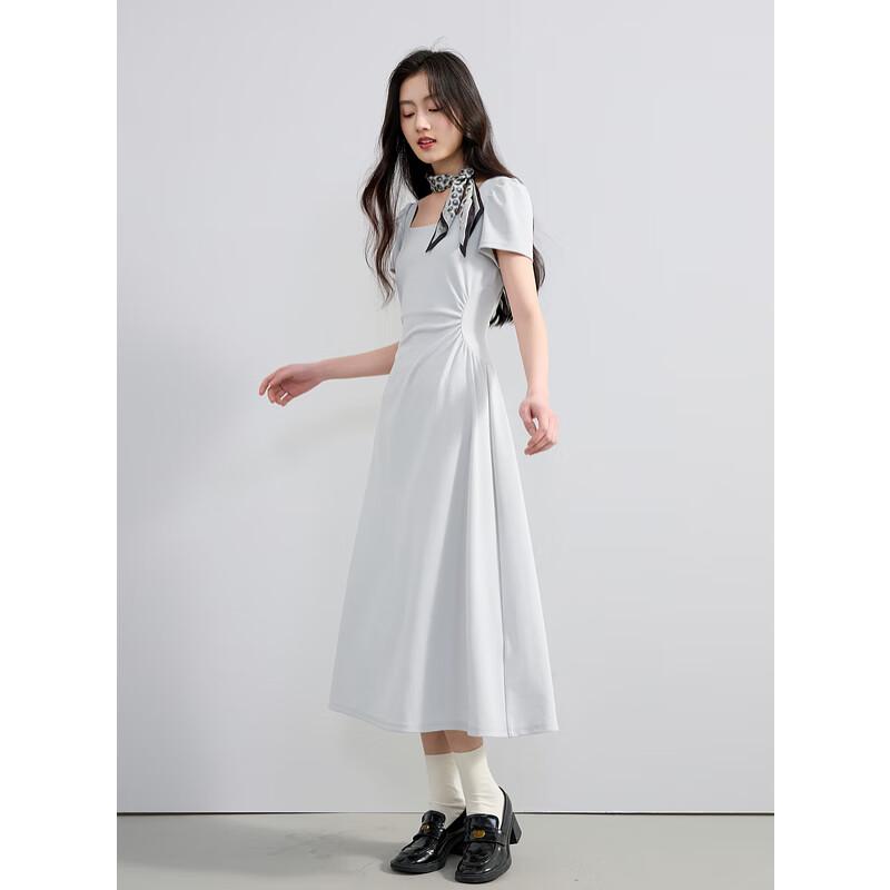 

Sancai 2025 Summer French Square Neck A-Line Long Dress S