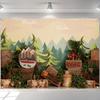 LS Jungle Woodland Backdrops Kids Baby Cake Smash Photography Props Child Adult Photocall Decors Forest Camping Backgrounds