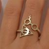 Women's Fashion Jewelry Harry Potter Deathly Hallows Glasses Ring Vintage Punk Gold Knuckle Finger Ri