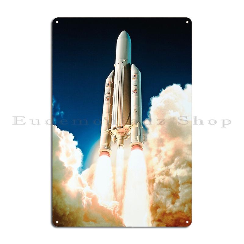 

Запуск Ariane 5 планета Марс NASA Європейське космічне агентство ESA Металевий ретро декор стіни вітальні Печера Бляшаний знак Постер 40x30cm