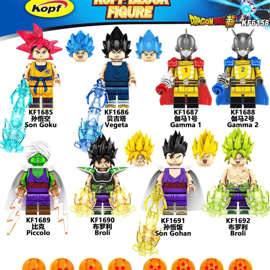 Dragon Ball Building Blocks Figures Set KF6142 6158 6165 6193 6195 Anime Mini Action Figures Toys for Kids Gift