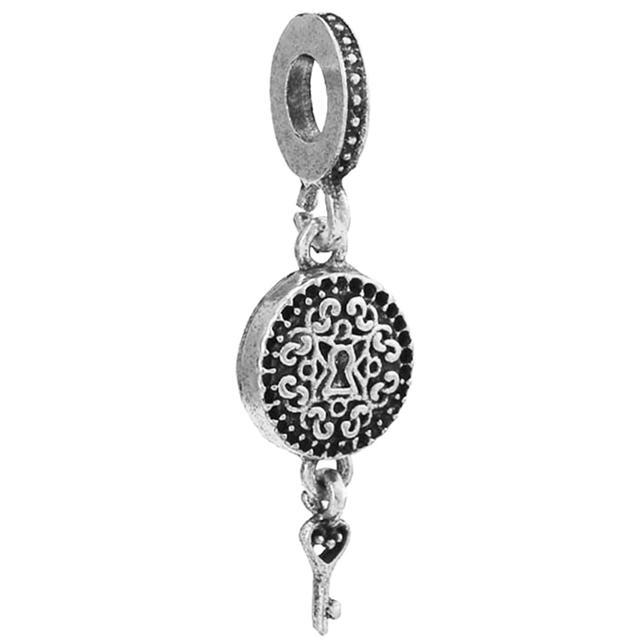 2pcs /Lot 45 Styles Key &Lock Sparkling Beads Charm Pendant Fit Diy Original Bracelets Necklaces For Women Men Jewelry Making