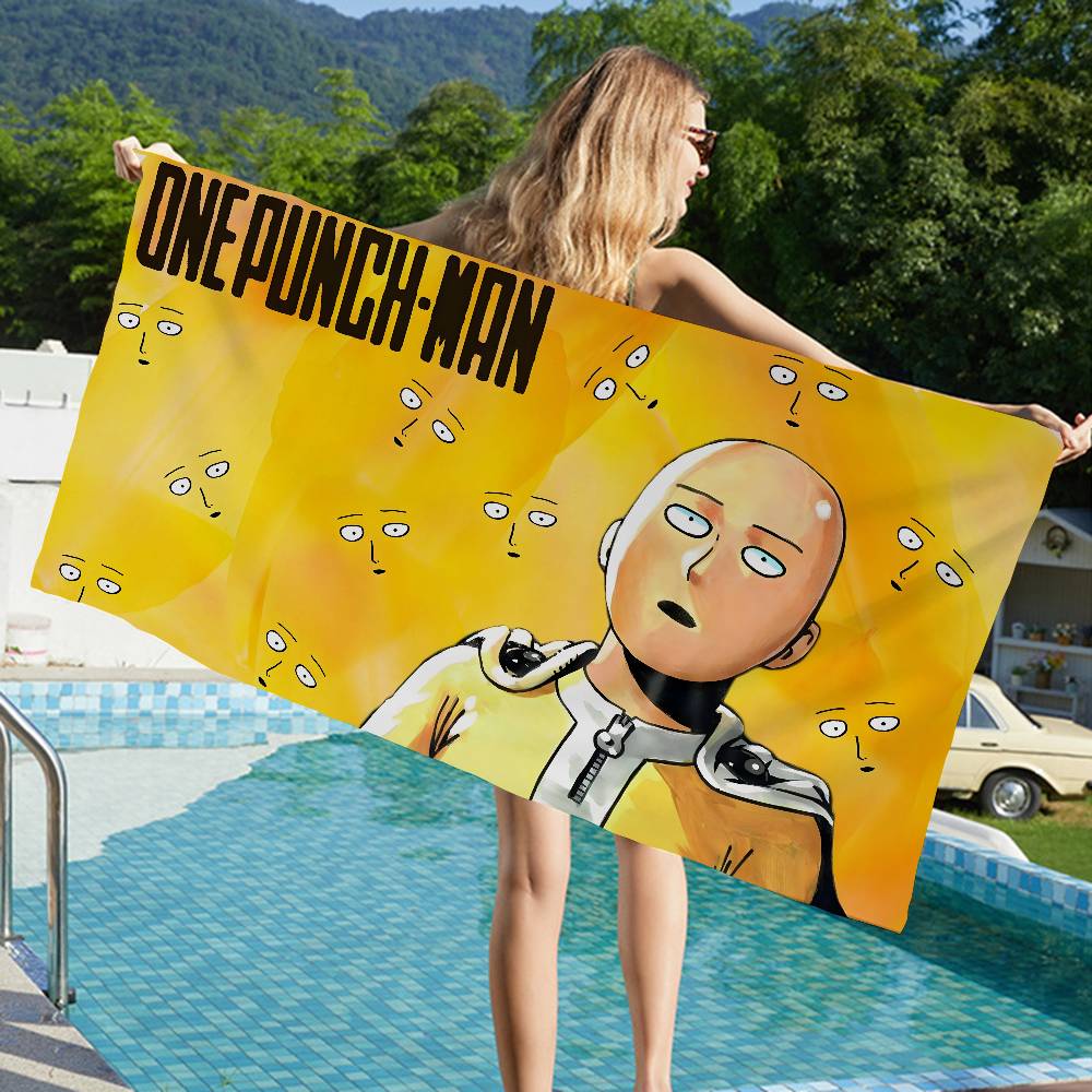 One-PunchS Man Anime Microfiber Beach Towel Absorbent Quick dry Soft Yoga Swimming Resort Mountain Climbing Towel