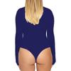European Fashion Sexy Long Sleeve Bodysuit with Leggings - Solid Color, Round Neck, Perfect for Nightclubs and Home, Autumn/Spring Wear