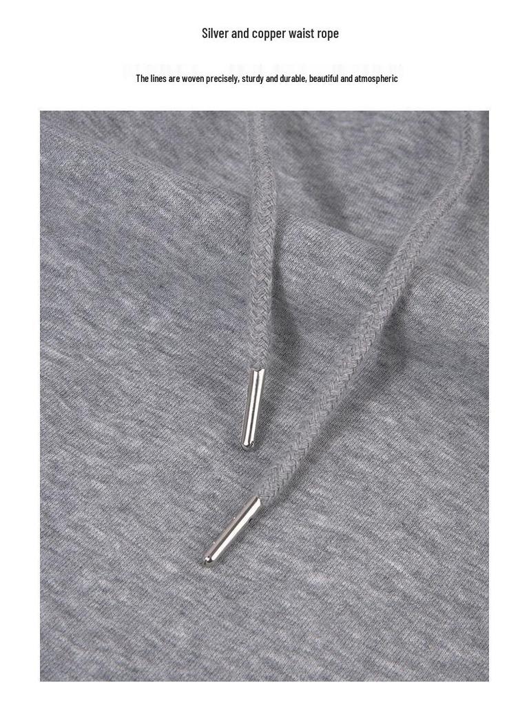 Women's Gray Sporty Hoodie and High-Waisted Skirt Set - Korean Style, Spring/Autumn 2026 Collection.