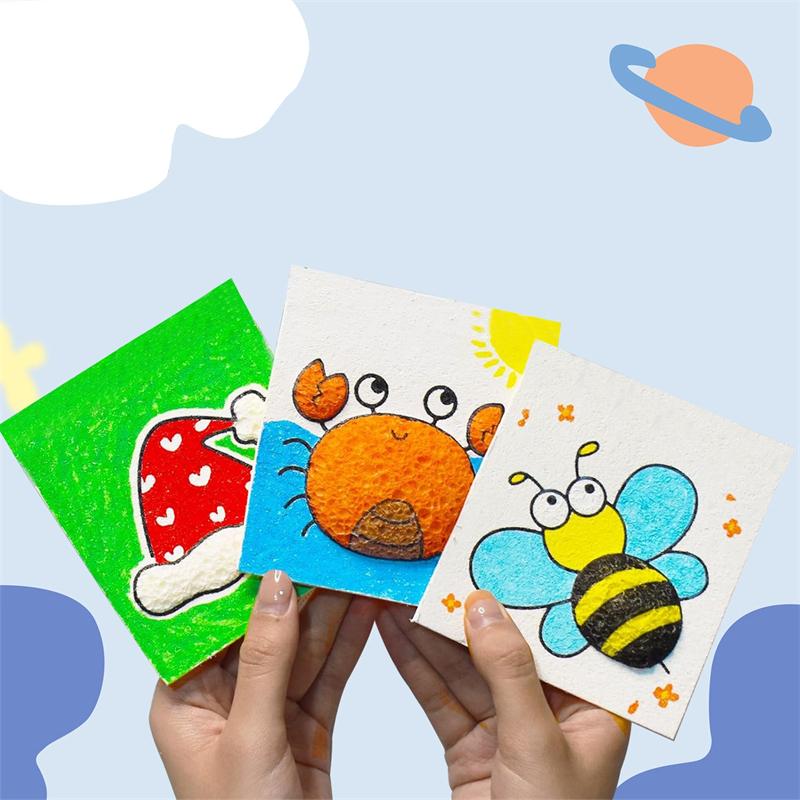 3D Magic Puffy Foam Texture Painting Paper for Kids DIY Painting Educational Toy Art Drawing Craft Paper Party Handicraft Making