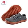 Happy Bear Fleece-Lined Kids' Wide-Toe Winter Sports Shoes - Warm, Double-Layer Cotton, Cold-Proof, Casual Outdoor Footwear.
