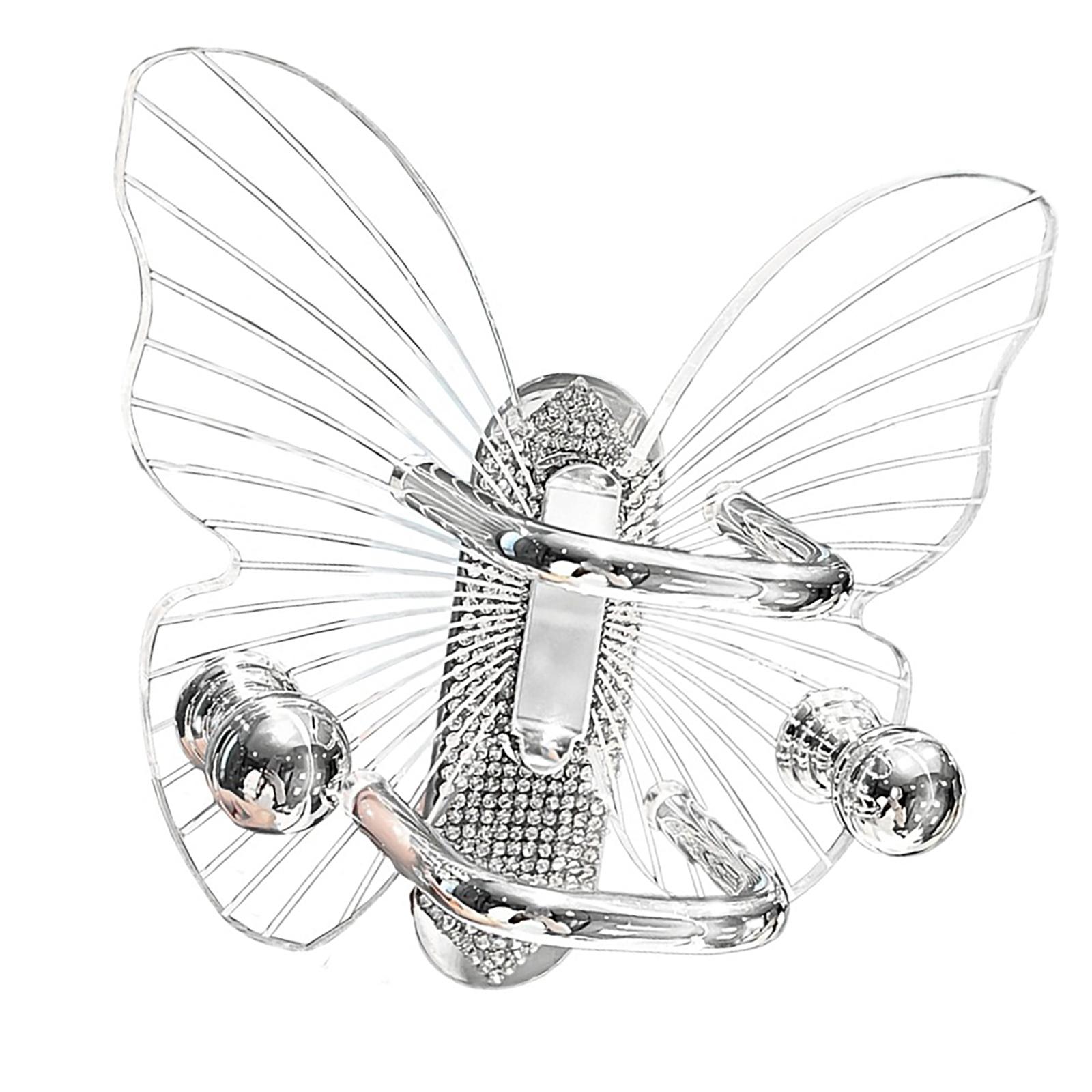 

Держатель для расчески в виде бабочки, акриловый, настенный, полка для расчесок, креативный дизайн, решение для хранения в ванной и спальне A