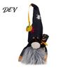 Holiday Party Supplies Halloween Light Up Gnome Decoration, Spooky Orange Black Swedish Tomte Elf Figurine, Room Decor Cute Plush Glowing Dwarf