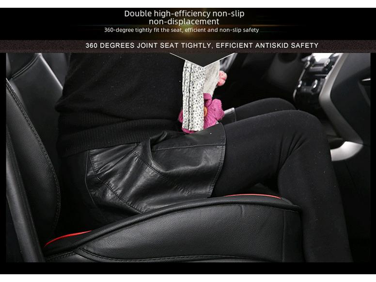 Universal Car Seat Cushion Set: Luxury Nappa Leather, All-Season, Backless Design, Fits Five Seats