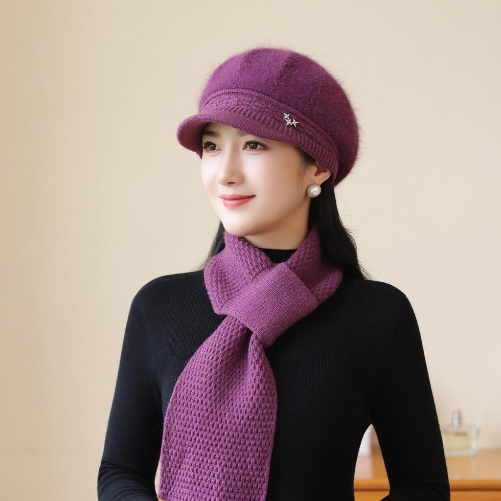 Pălărie de lână groasă de catifea, rezistentă la frig, pentru ciclism, cu protecție pentru urechi, tricotată, de toamnă și iarnă, călduroasă, pălărie nouă, stil de iarnă pentru femei, pălărie de bumbac