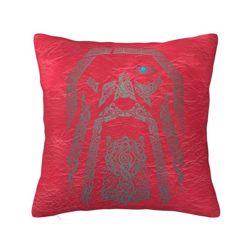 Custom Lucky Charm Viking Compass Vegvisir Cushion Cover Xcm Vikings Valhalla Velvet Luxury Pillow Case Home Decoration