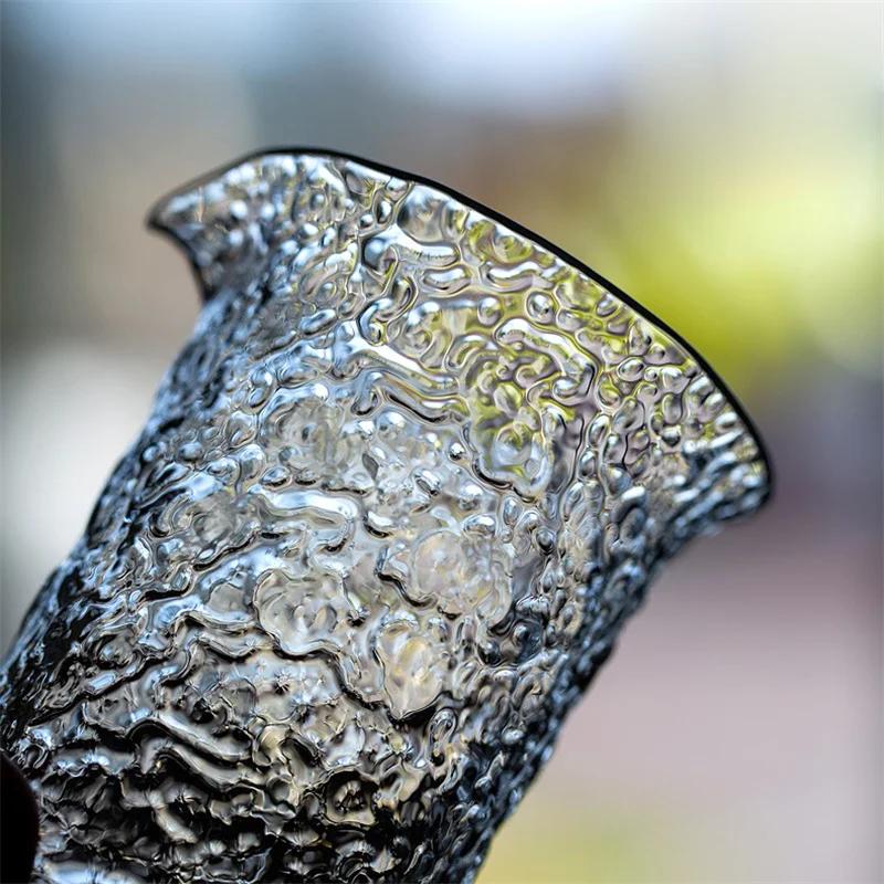 Japanese Style Propitious Cloud Texture Glass Fair Cup Heat Resistant Tea Pitcher Tea Divider Kung Fu Tea Set Teaware Accessorie