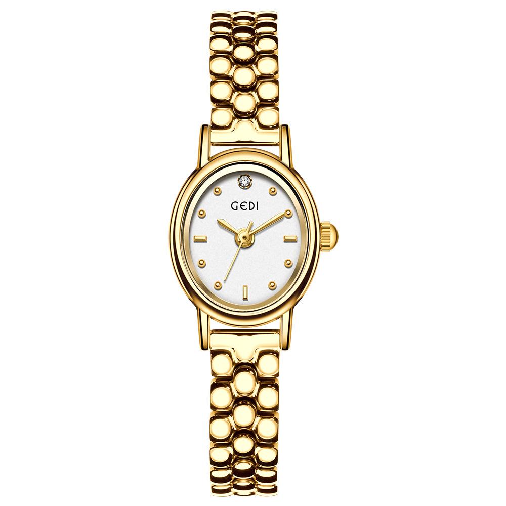 

Small And Exquisite Oval Stainless Steel Strap Women S Watch Niche High-Value Commuting Versatile Medieval Watch