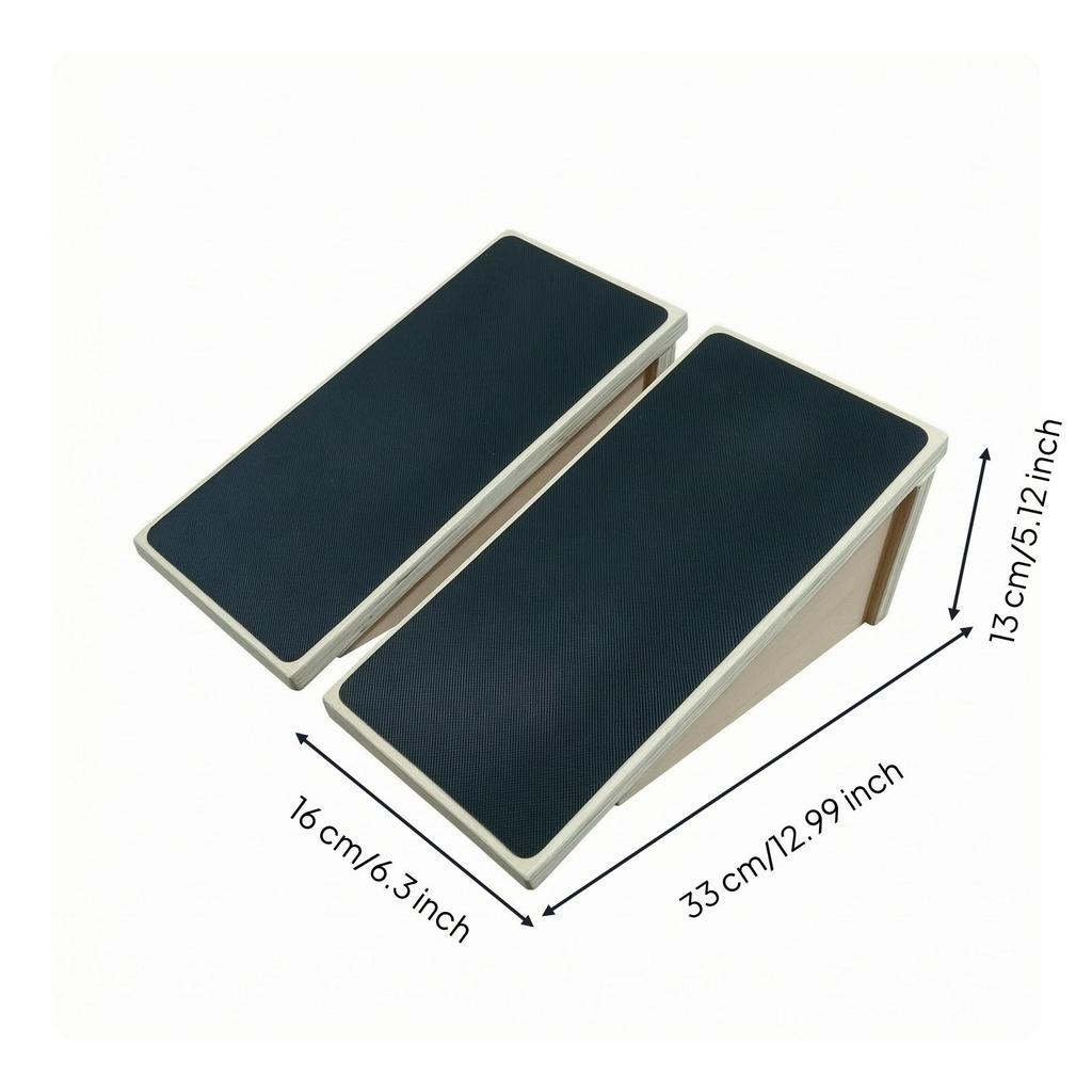 Wooden Squat Incline Board with Anti Slip Surface Knee Support Stretching