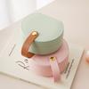 Semi-round Portable Jewelry Box Pu Leather Mini Jewelry Box Portable Cute Box Necklace Ring Earrings Earrings