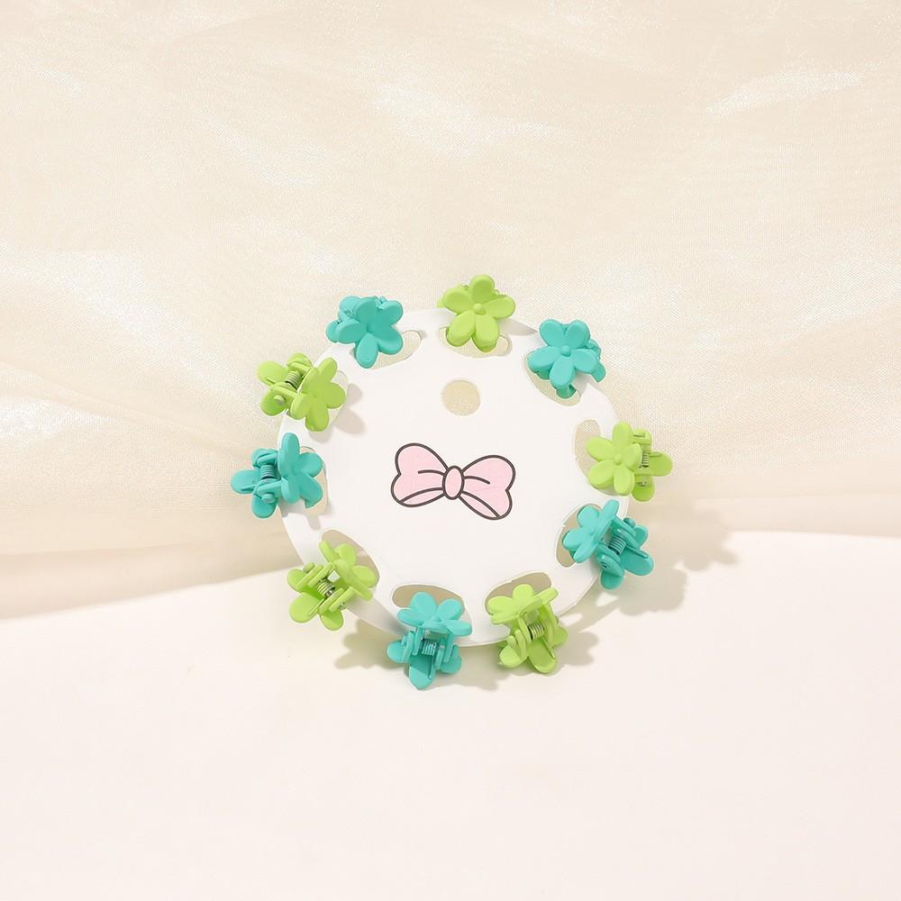 10 Pcs/set Cute Flower Stars Small Hair Claws for Girls Kids Hair Pins Colorful Hair Clips Crabs Fashion Hair Accessories