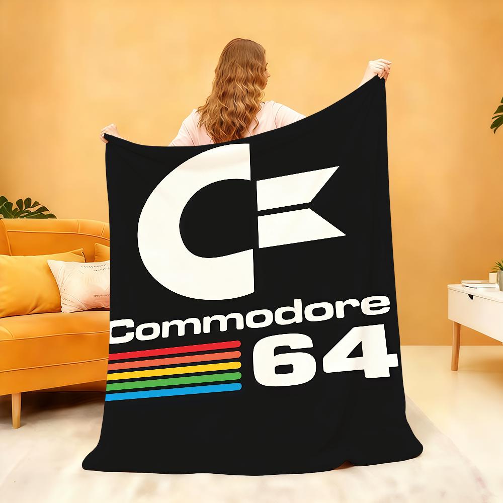 Fashion C-Commodore 64 Blanket Soft Throw Blanket for Home Bedroom Bed Sofa Picnic Travel Office Rest Cover Blanket Gift