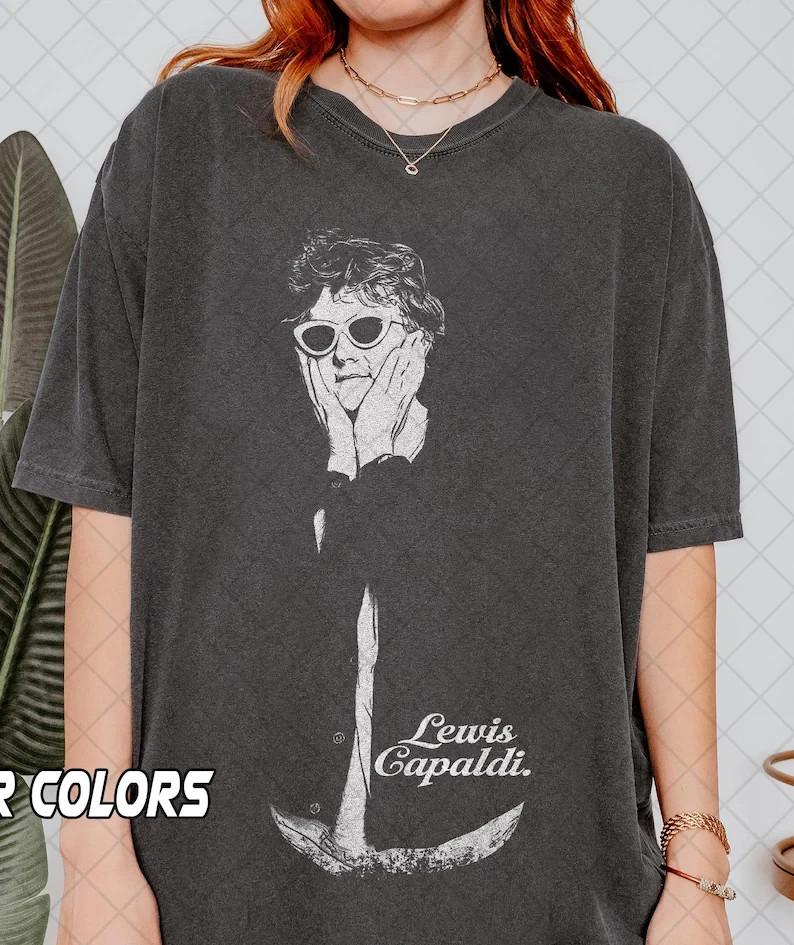 Lewis Capaldi Vintage Shirt Lewis Capaldi Graphic Fan Tee Shirt AN68148 L