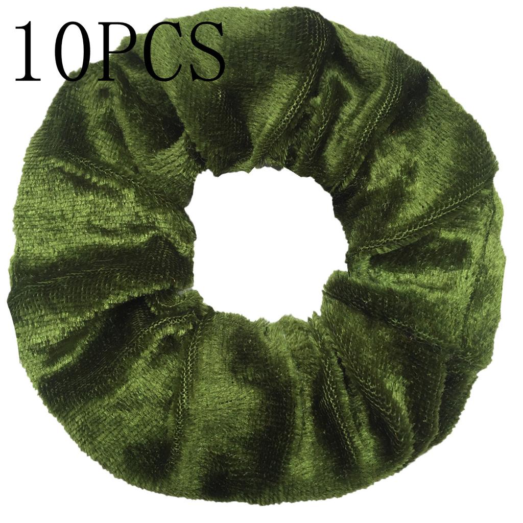 10pc Women Hair Scrunchies Velvet Solid Color Band for Girls Ponytail Holder Rubber Bands Ties Accessories Headbands Gumki