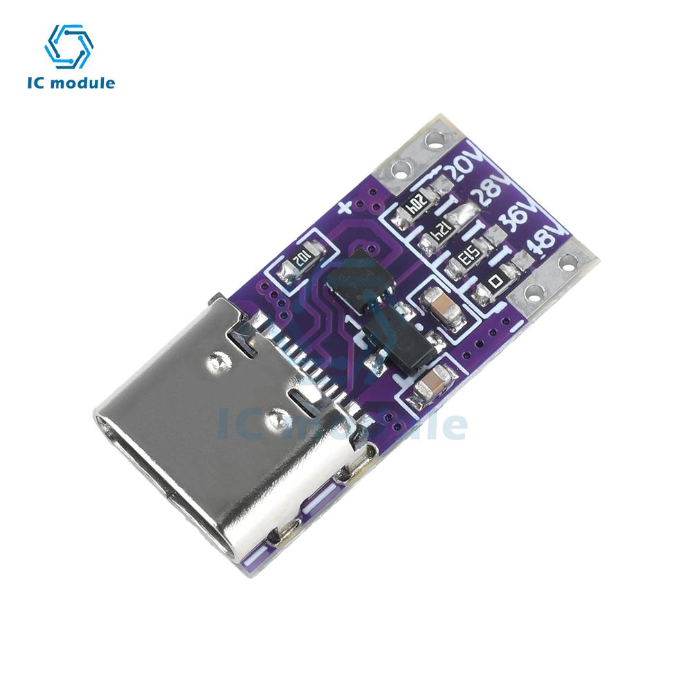 Type C PD3.1 PD3.0 QC3.0 Fast Charging Decoy Trigger 9V 12V 20V 28V 36V 48V DC Adjustable Voltage Power Module