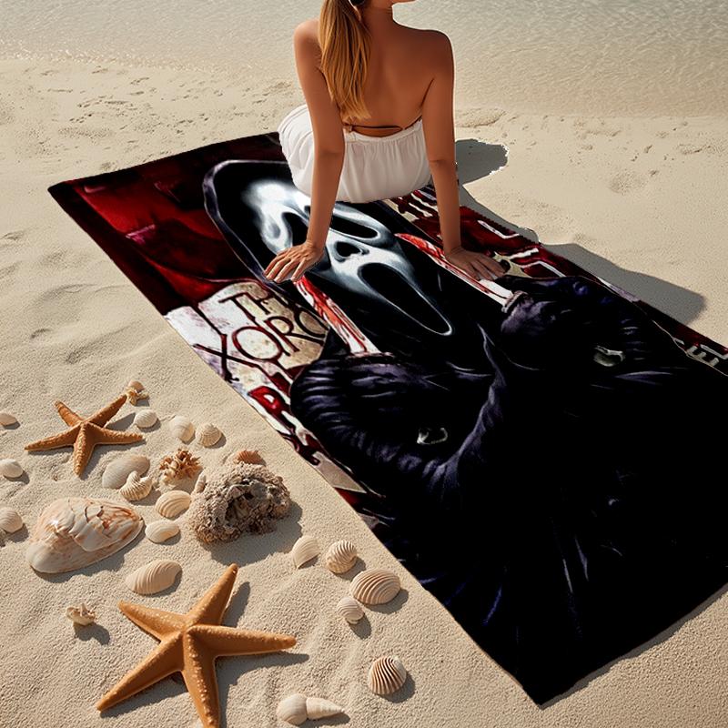Scr-eam Horror Movie Beach Towel, Super Soft Microfiber, Gift for Her/Him, Birthday, for Pool, Beach, Travel, Home Decor Fan gifts