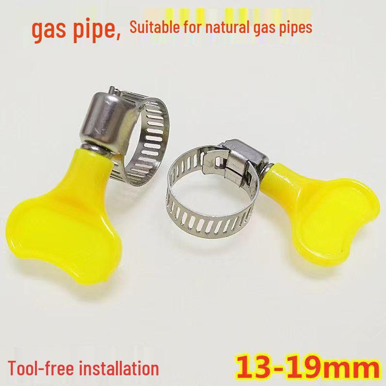Elastic Hoop Handle Hose Clamp - Hand-Tightened Water Pipe Clip