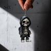 Gothic Style Vehicle Decoration 2Pcs Hoodie Skeleton Ornaments, 2D Flat Acrylic Pendants, Backpack Pendant And Keychain Charm Hanging Ornaments