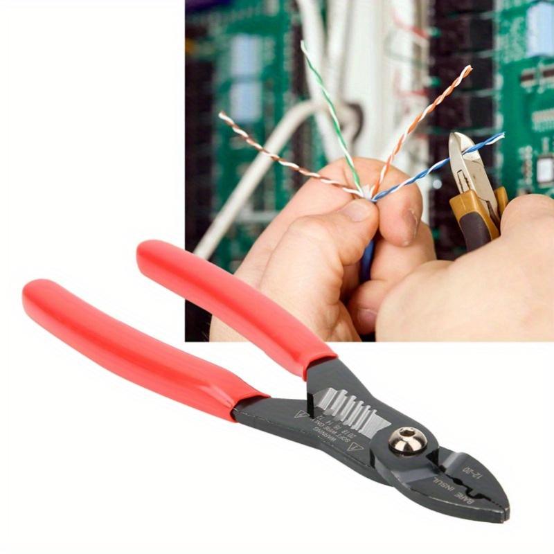 1Pc 7in Squeeze Pliers Professional Electrical Cable Stripping Crimping Tool Wire Stripper for Terminals Electrical Tool